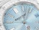 OMF Luxury Clone New Audemars Piguet Royal Oak Ultra-Thin Light Blue Dial Iced Out Watch (7)_th.jpg